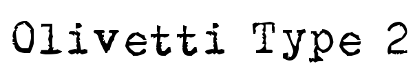 Olivetti Type 2 font preview